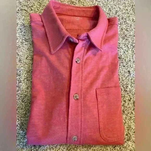Mens J. Crew Dress Casual Shirt Pink /Salmon Button Down Cotton Large - Picture 2 of 11